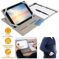 Business Notepad and Tablet Portfolio Carry Case with Handles for 9.7