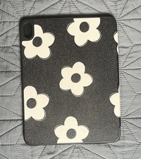 Retro B&W Daisy Flower Smart Folio Case for iPad 10th 11th Gen 10.9 11 Cover EUC picture