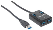 Manhattan 162296 USB 3.0 Hub 4 Ports External PC Mac picture