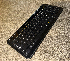Logitech K360 Compact Wireless Keyboard Black Multimedia Enhanced Function Keys picture