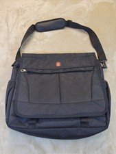Official SWISSGEAR® Messenger Bag, Black Laptop Case Holder Large Book Bag  picture