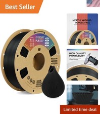 Eco-Friendly 3D Printer Filament 1.75mm - 1kg Black Spool with Clog-Free Formula picture