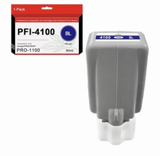 PFI-4100 Blue Ink Cartridge 80ml Pigment PFI 4100 Ink Tank Replacement for Canon picture