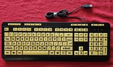EASY SEE Alesis AKB-132UY USB Keyboard Yellow High Contrast Key High Visual Key picture