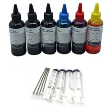 600ml Premium Bulk Refill ink kit for HP cartridges 4 colors Black cyan mag yell picture