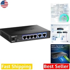 TEG-S762 6-Port 10G Ethernet Switch: 4x2.5G, 2x10G, 60Gbps, NDAA/TAA Compliant picture