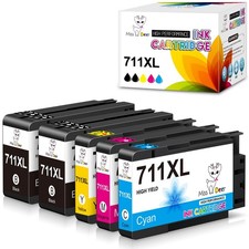 Miss Deer 711XL Ink Cartridges High Yield Combo Pack Hp 711 Ink Cartridge picture