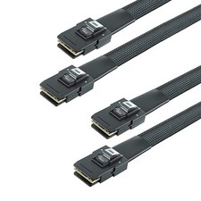 Lot of 2 Internal SAS Cable SFF-8087 to SFF-8087, 100-Ohms 0.5m ~ 1m picture