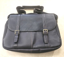 Samsonite Brown Leather Briefcase Laptop Classic Style Flap Messenger picture