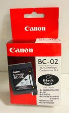 Canon BC-02 Black Ink Cartridge Genuine OEM NOS BJ BJC FaxPhone MultiPASS 27ml picture