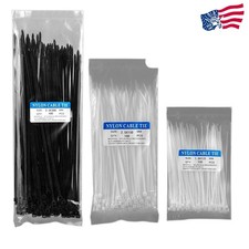 1000 pieces of cable ties, 4-inch white nylon wrapped zip ties, UV resistant-- picture
