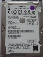 Hitachi HTS727575A9E364 MLC: DA4217 P/N: 0J18683 26MAR12 7K750-750 750GB picture