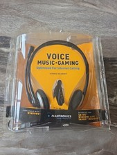Plantronics Audio 326 Wired Noise Canceling PC Gaming Headset Gold Plated 3.5mm picture