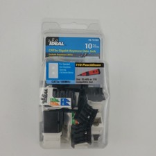 IDEAL 89-751WH CAT5e Gigabit Keystone Data Jack (10 PACK) New picture