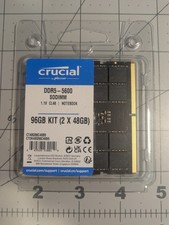 Crucial 96GB 2x48GB PC5-44800 Factory Sealed Laptop Memory RAM (CT2K48G56C46S5) picture