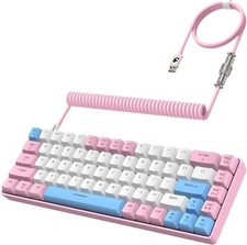 ZIYOU LANG T8 Mechanical Keyboard and Coiled USB C Cable with RGB LED Backlit picture