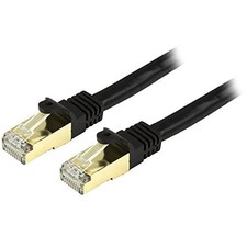 StarTech C6ASPAT35BK 35ft Black Cat6a Shielded Patch Cable picture
