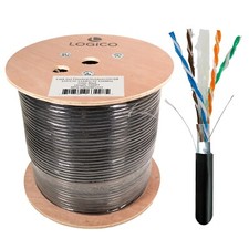 Cat6 Shielded Ethernet Cable 1000FT Outdoor Direct Burial Gel 23AWG Pure Copper picture