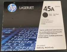 New Open Box Genuine HP Q5945A 45A LaserJet Black Cartridge picture