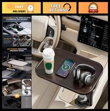 Adjustable Car Desk for Laptop & Food, 360° Rotating Cup Holder, Universal Fit picture