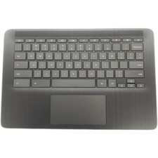New For HP Chromebook 14 G6 Palmrest Upper Case US Keyboard Bezel Touchpad picture