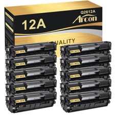 ARCON 10PK Q2612A 12A Toner Cartridges Fits for HP LaserJet 1015 1018 1020 picture