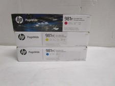 GENUINE HP 990XC Page Wide Cartridges Yellow Cyan Magenta Lot of 3 EXP 2025 2027 picture