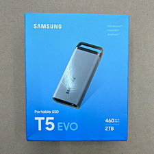 Samsung T5 EVO 2TB Portable External SSD USB-C 460MB/s Drop Resistant Gray picture