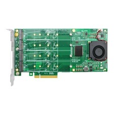 PCIe x8 to 4 Port M.2 M Key NVMe SSD Adapter with PLX 8725 Support 22110mm- picture