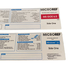 MicroRef Keyboard Template MS-DOS 6.0 Windows 3.1 Microsoft Vintage PC Computer picture