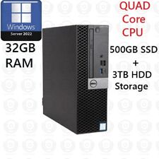 Dell Desktop Quad Core i7 500GB SSD+ 3TB 32GB RAM 50 RDS CALs Window Server 2022 picture
