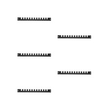 5pcs Single-Sided Fishbone Cable Manager, 19” Cold Rolled Steel Panel picture