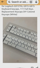 Logitech G915/G815/G915  Replacement Keycaps Set White QWERTY EN picture
