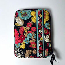 Vera Bradley Happy Snails Tablet Sleeve Case Quilted Floral Retired Pattern picture