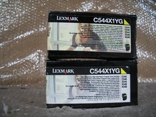 Lot Of 2 Lexmark C544X1YG Yellow Extra High Yield picture