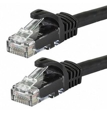 CAT5e 2ft Black Ethernet Patch Cable, RJ45 350 MHz UTP Stranded 24AWG (PK of 10) picture
