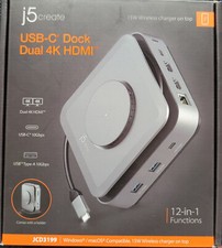 j5create USB-C Dock Dual 4K HDMI Port Hub, 12-in-1, (JCD3199)  picture