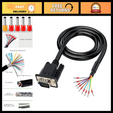 10FT RS232 DB9 Male to Bare Wire Extension Cable, Gold Plated, Shielded, Durable picture