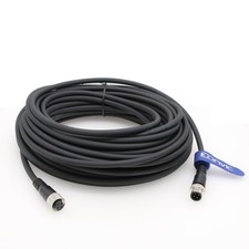 Eonvic Industrial M12 4 Pin Male to Female Sensor Cable A Code 50M, Black picture