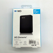 WD Elements 5TB Portable External HDD USB-C USB-Powered Black WDBLSS0050BBK picture