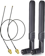 2Pack WiFi Antenna RP-SMA to U.FL MHF4 10 inch Cable for M.2 NGFF Intel picture