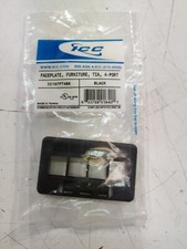 ICC Faceplate - 4 Ports PN IC107FT4BK - Black Qty 7 picture