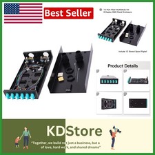 Durable 6 Port Duplex LGX Fiber Enclosure Kit: 12 Strand LC Pigtails Included picture