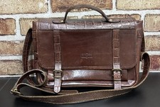 Vintage leather messenger style bag  by El Campero Italian made picture
