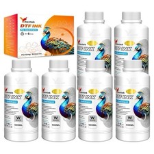 Yitentek DTF Ink 3000ML, No Sediment Transfer Ink PET Refill For P600 P800 White picture