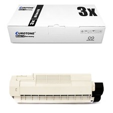 3X Eco Cartridge Black For Oki Color C 612 D DN Black picture
