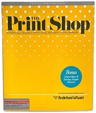 Broderbund The Print Shop Apple II IIe IIc 1985 Boxed Software Complete picture