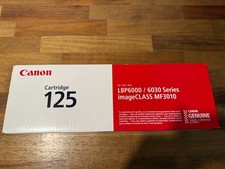 GENUINE CANON 125 Black Toner 3484B001AA LBP6000 LBP6030 MF3010- NEW SEALED picture