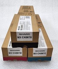 Sharp Ink Toners Black (MX-C40NTB) Magenta (MX-C40NTM) Cyan (MX-C40NTC) picture