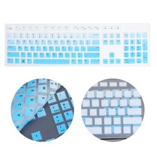 Blue Silicone Keyboard Skin 2Pcs Reusable Thin Durable Protective Keyboard Cover picture